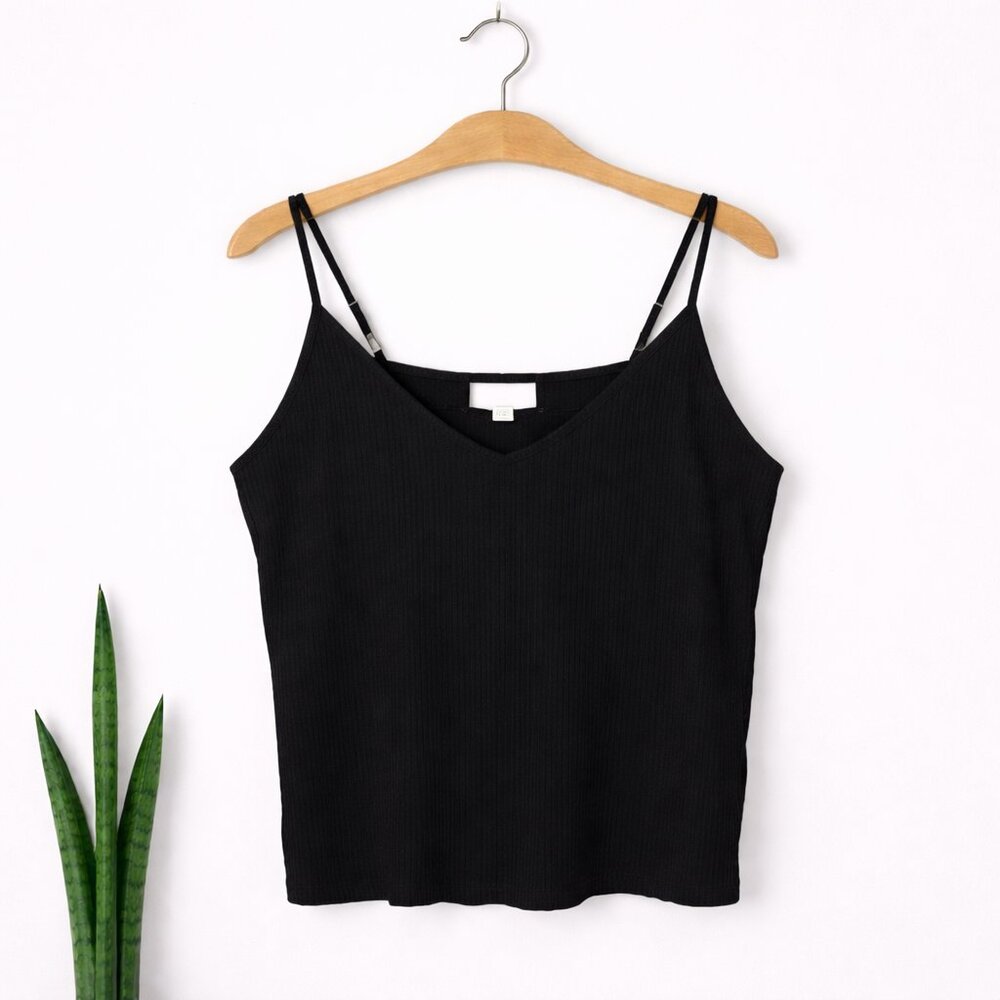 KOY RESORT | Black Boho Camisole Top – Women’s Large